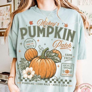 Vintage Mickey's Pumpkin patch Fall vibes shirt, Mickey Pumpkin Tis the season WDW Disneyland trip Tee Gift for her Autumn shirt