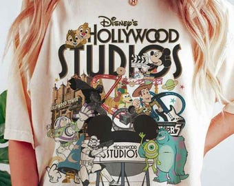 Vintage Hollywood Studios Disney shirt, Mickey Star Wars Toy Story WDW trip shirt, Retro Disney shirt, Family vacation 2025 matching shirt