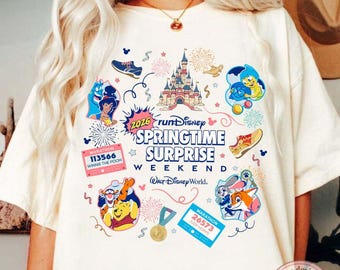 runDisney Springtime Surprise Marathon Weekend 2026 shirt, Zootopia Winnie the Pooh Inside Out Aladdin running Marathoner Tank top T-shirt