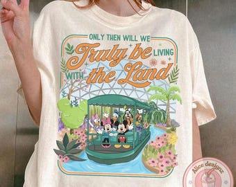 Retro Mickey & friends Epcot The Land T-Shirt, Living With The Land Epcot Farming Shirt, Family Trip matching shirts Magic Kingdom shirt