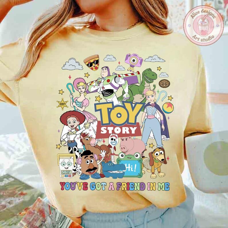 Vintage Toy Story 5 Movie Shirt, Lilypad Buzz Lightyear Woody Jessie Toy Story Land You've Got a Friend In Me shirt WDW Disneyland Tee bild 5