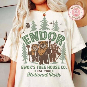Vintage Endor Ewok's Tree House Co. Shirt, National Park Est. 1984 Star wars Family Group Matching shirt, Disney Galaxy's Edge shirt