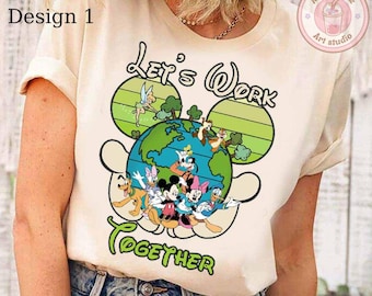 Let's Work Together Earth Day shirt, Disney Mickey & friends Earth day Tee, Animal Kingdom WDW trip shirt, Save the Planet Environmental Tee