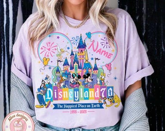 Personalized Disneyland 70th Anniversary Mickey and Friends Shirt, Family Matching Shirt, Disneyland Castle Shirt, 70 Magical Years shirt