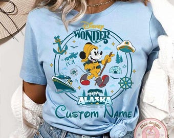 Personalized Mickey & friends Alaska Cruise shirt, Disney Wonder Disney Cruise Line shirt, Family Alaskan Cruise matching shirts
