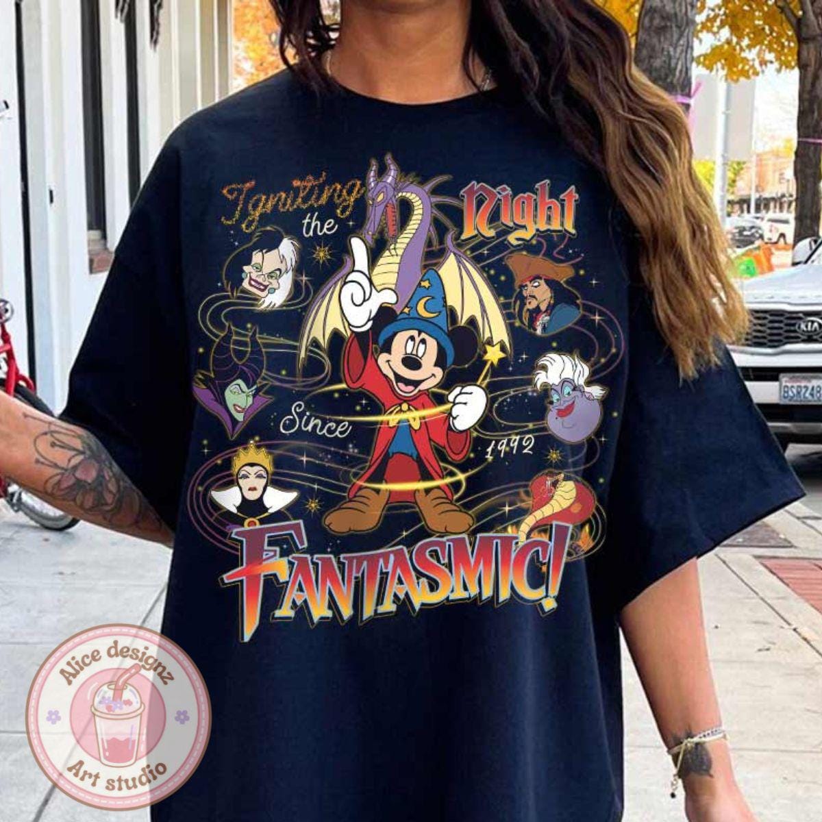 Disney Fantasmic Shirt, Mickey Sorcerer Shirt, Igniting the Night 
