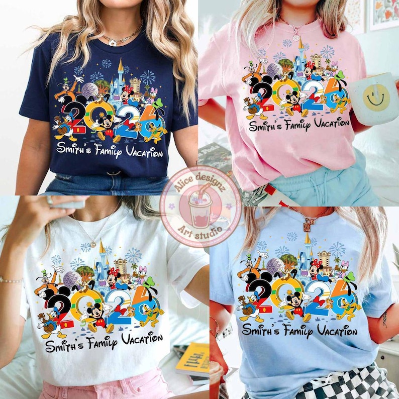 Personalized Disney trip 2026 shirt, Family vacation group matching shirt, WDW Disneyworld Mickey & friends Disney squad Tee image 4