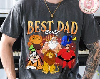 Best Dad Ever Disney Dad shirt, Father's day King Triton Mufasa Mr Incredibles Cool Dad Club shirt, Father Daddy Gift shirt,Mens Disney trip