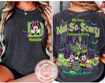 Personalized Mickey&#39;s Not So Scary Halloween Party 2025 shirt, Mickey & friends skeleton Halloween costume outfit Family matching shirts