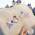 EMBROIDERED Magical Minnie Bow ears Tshirt Sweatshirt Hoodie, Disney sorcerer Magic Kingdom WDW Disneyland Embroidery shirt