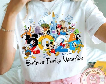 Personalized Disney trip 2026 shirt, Family trip group matching shirt, WDW Disneyworld Mickey & friends Tee, Family vacation shirts