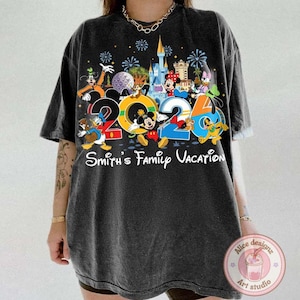 Personalized Disney trip 2026 shirt, Family vacation group matching shirt, WDW Disneyworld Mickey & friends Disney squad Tee image 3