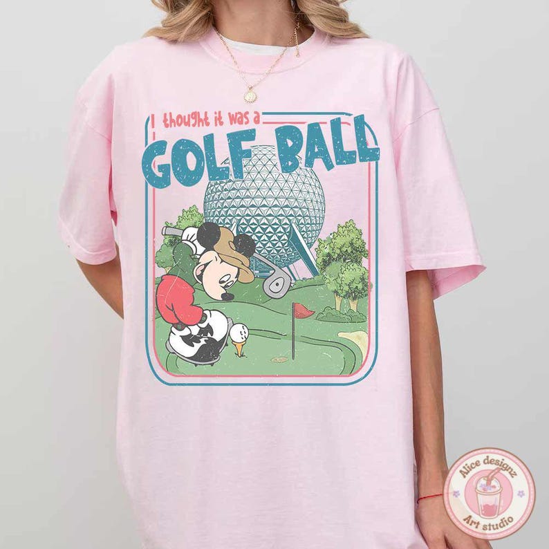 Vintage Retro Epcot Center shirt, I thought it was a Golf Ball Mickey Epcot Family matching shirts, Funny Disney Mens Womens shirt image 4