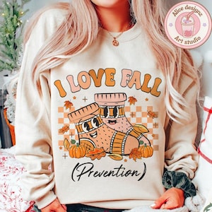 I Love Fall Prevention Shirt, Thanksgiving Nurse Fall Risk DPT SPT Pta Crewneck,OT shirt, Physical Therapy Shirt, Fall Nurse Shirt Icu Er Rn