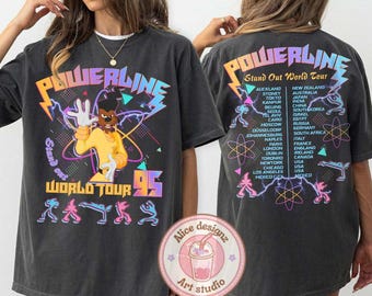 Vintage Powerline Stand out World tour shirt, Powerline 95&#39; vintage shirt, A Goofy movie shirt, WDW Disneyland trip Tee