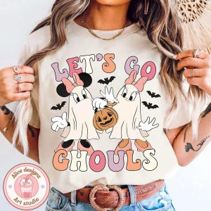Let's go ghouls Minnie Daisy Halloween shirt, Disney ghost WDW Disneyland Girls trip Halloween shirts, Boo to you Spooky season shirt