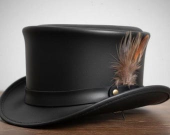 Handmade Leather Cowboy Hat, Western Style
