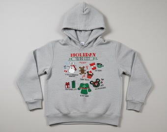 Personalized Christmas Hoodie: Holiday To-Do List Fleece Sweatshirt