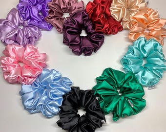 Handmade Silk soft Scrunchie, Satinsilk Hair Tie accessories , silky scrunchie for bridesmaids