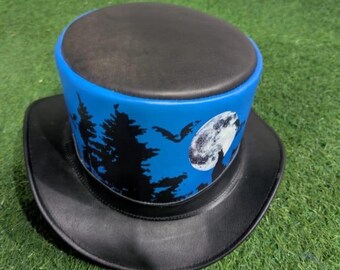 Real Leather Cowboy Hat, Western Style