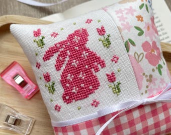 Tulips Bunny Cross Stitch Pattern, Spring Project (PDF)