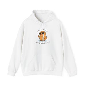 Cute Animal Hoodie with Fun Quote, Cozy Unisex Sweatshirt for Casual Wear, Perfect Gift for Birthdays, Holidays, and Lounging