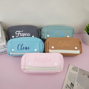 Trousse BCBG pour fournitures scolaires, Trousse colorée grande capacité pour fournitures scolaires, Pochette initiale avec fermeture éclair, Fournitures scolaires