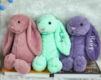 Personalized Embroidered Bunny Rabbit, Personalised Bunny Rabbit Toy,Custom Monogrammed Bunny Rabbit,Personalized Bunny,Bunny Soft Plush Toy