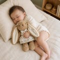 Personalized Embroidered Bunny Plush Toy, Soft Baby Shower Gift, Keepsake Toy