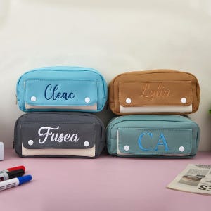 Astuccio portapenne personalizzato ricamato, astuccio portapenne in tessuto, organizer per cancelleria cucito, astuccio portapenne ricamato, regali per bambini