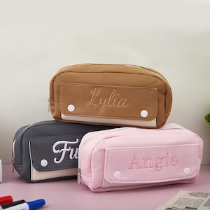 Astuccio portapenne personalizzato ricamato, astuccio portapenne in tessuto, organizer per cancelleria cucito, astuccio portapenne ricamato, materiale scolastico