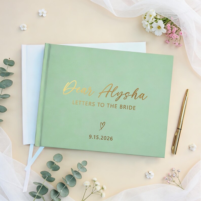 Personalised Letters to the Bride Book, Custom Hard Cover Bride-to-be ...