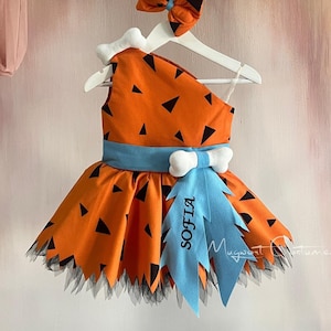 Flintstones Pebbles Kostüm, Halloween Kleinkinderkostüm