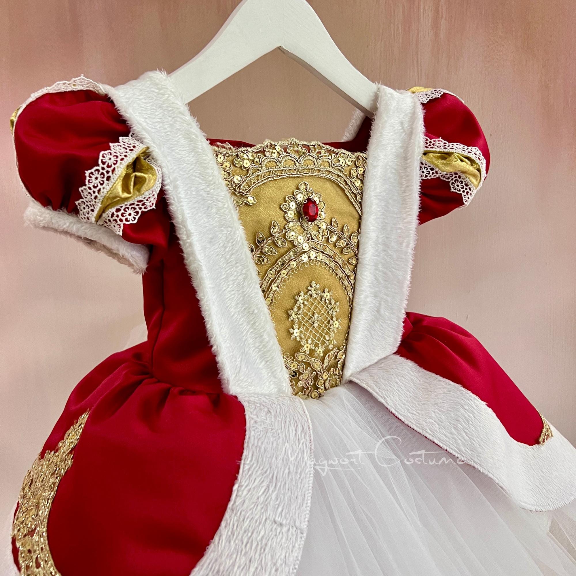 Medieval Dress Red and Gold - Etsy