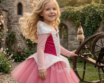 Sleeping Beauty Aurora Birthday Girl Costume, Pink Princess Party Toddler Dress, Baby Girl Tutu