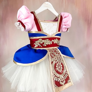 Princess Mulan Dress for Girls, Warrior Princess Costume