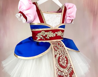 Princess Mulan Dress for Girls, Warrior Princess Costume