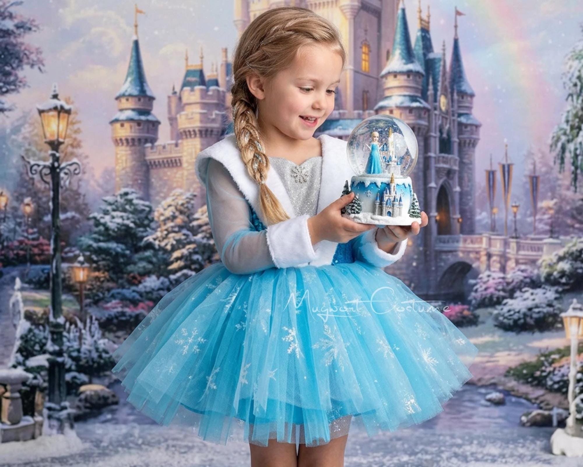 Frozen Elsa Birthday Girl Dress, Baby Tutu Outfit, Princess Toddler, Party Costume, Newborn Clothing