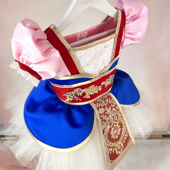 mulan disney princess dress Hua Dress, Mulan Costume CoserZ Beautifully detailed in satin with sash Mulan's Dress to Impress Adventure