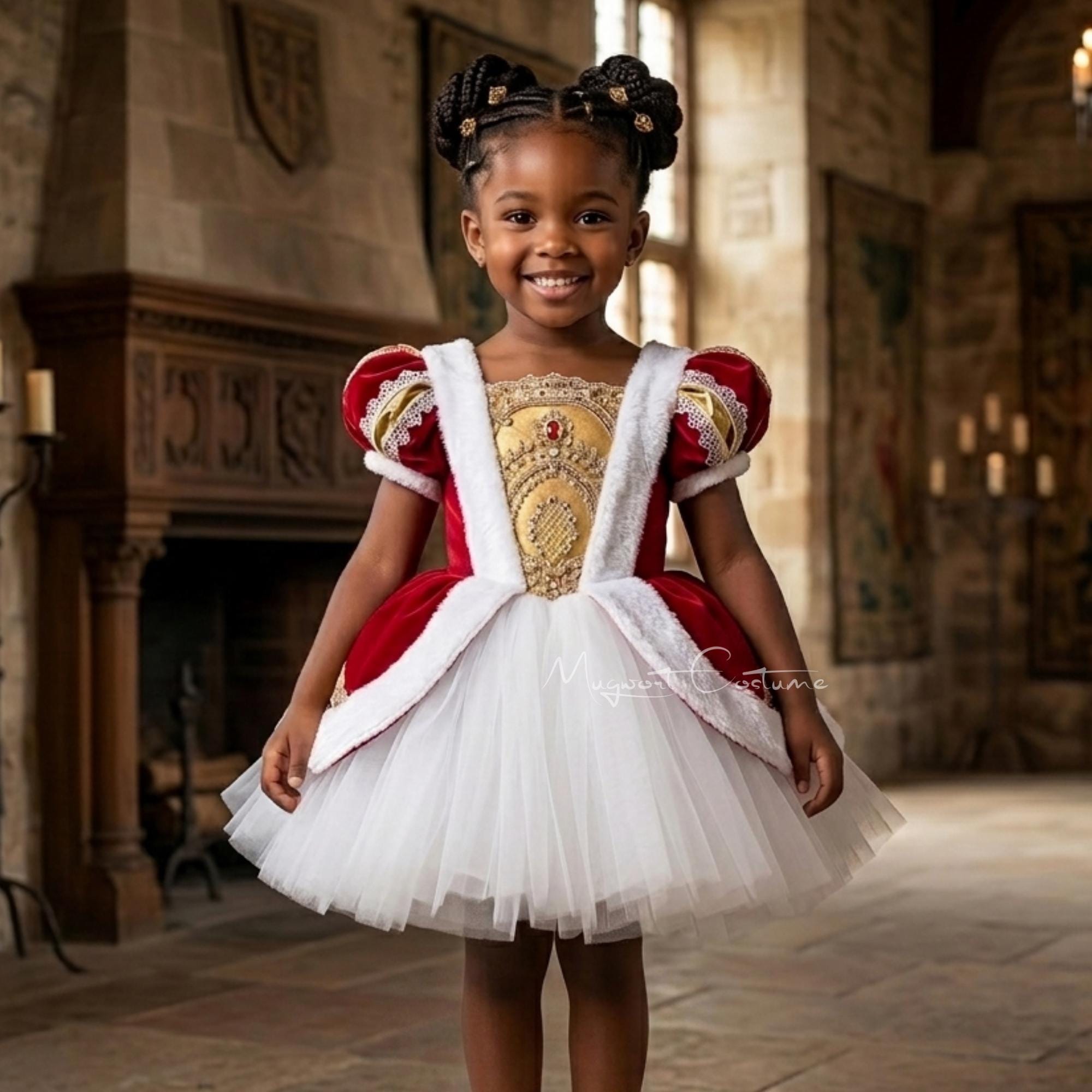 princess theme birthday dress Red Girl Costume, First Christmas Baby Dress, Medieval Toddler Dress, Holiday Outfit 1st birthday