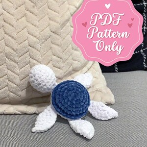 No-Sew Crochet Sea Turtle Crochet Pattern - Instant Download PDF Instructions for Beginners, Easy DIY Craft Project