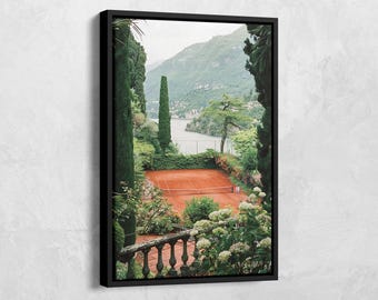 Tennis Court Poster, Old Money Print, Tennis Old Money Canvas, Old Money Aesthetic, Tennis Lovers Gifts, Lake Como Italy, Tennis Club Decor