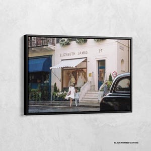 Impresión de tienda de novias de Elizabeth James, póster de película retro, las mejores películas de todos los tiempos, arte mural de tienda de moda vintage, regalo de decoración de pared de moda