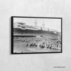 Kentucky Derby Horse Racing Poster, Kentucky Derby Canvas, Horse Racing Print, Jockey Print, Churchill Downs Photo, Louisville Wall Art
