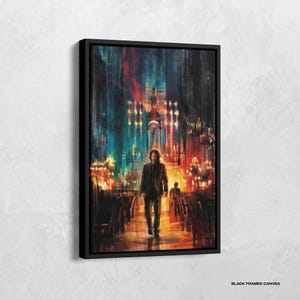 John Wick Painting Poster, John Wick: Chapter 4 Canvas, John Wick Print, Movie Posters, John Wick Art, Minimalist Movie Poster, Film Posters