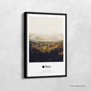 Apple Park Wall Art, Apple Futuristic Campus Print, Steve Jobs Canvas, Tech Lovers, Gifts for Apple Lovers, Office Decor