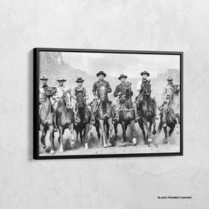 Magnificent Seven Print, The Magnificent 7 Canvas, Steve McQueen, Yul Brynner, Charles Bronson, Cowboy Poster, Western Movie Print