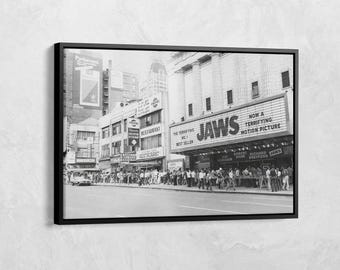 Jaws Opening Day in New York Print, Jaws Movie Print, American Horror Movie, Classic Movie Posters, Jaws Wall Art, Vintage Movie Poster