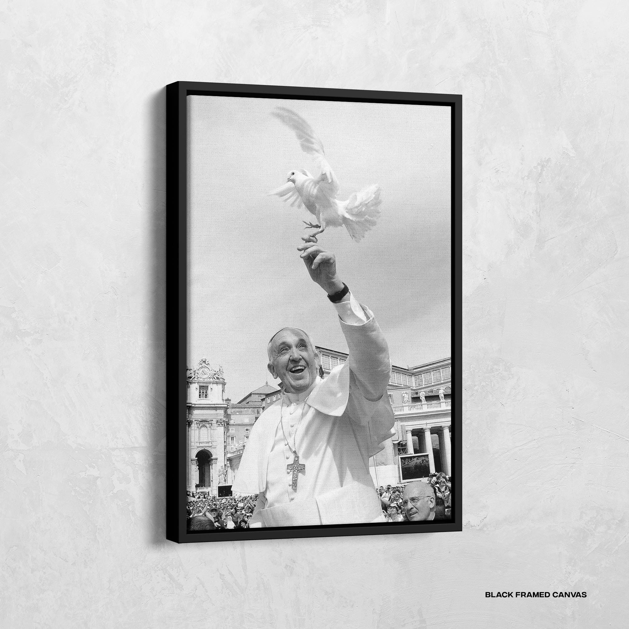 RIP Pope Francis Print, Pope Francis & The Dove of Peace Poster, Black and White, Catholic Wall Art, Christians Leader, Vatican Memorabilia