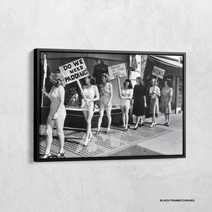1947 Berkeley A History of Disobedience Print, Black and White, Vintage Women Photo, Fashion Revolution, Feminist Print, Girl Room Decor